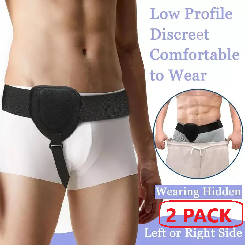 2PCS Men Inguinal Hernia Belt Post Surgery Support Truss Groin Adjustable Straps