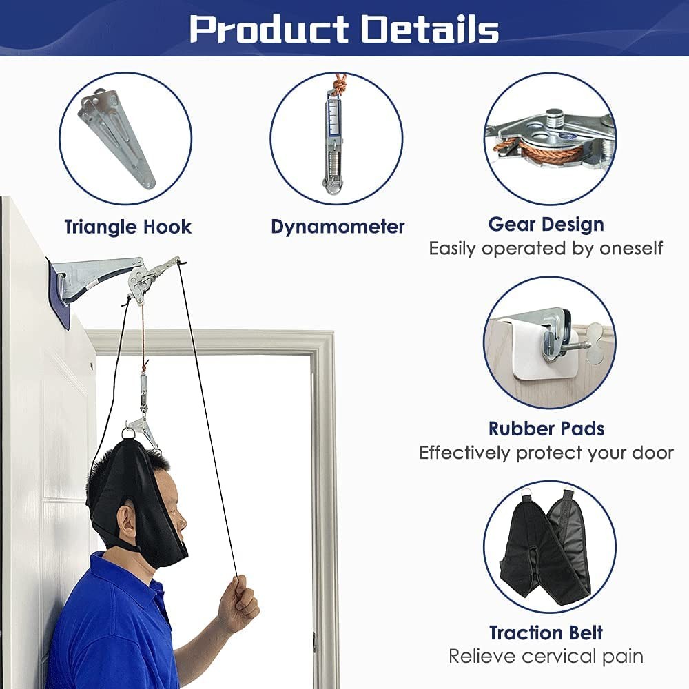Neck Stretcher Cervical Traction Device for Pain Relief – Over The Door Neck …