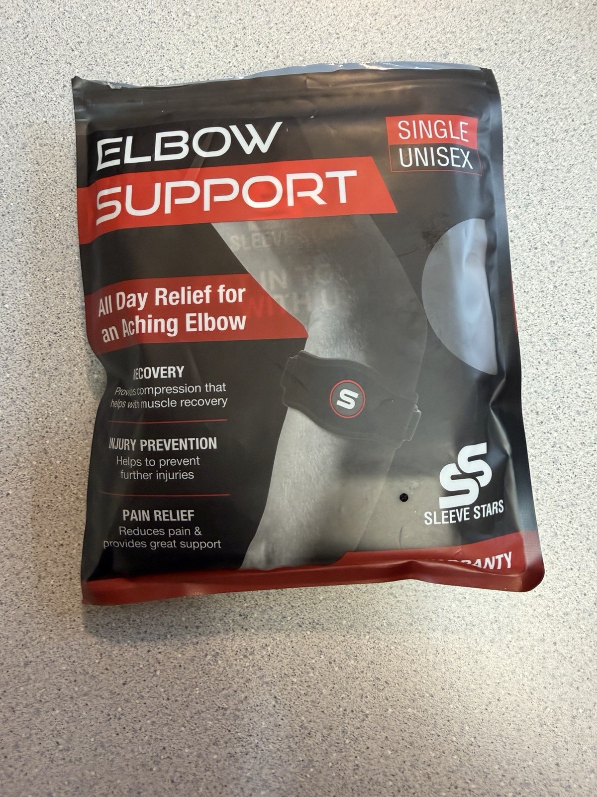 Sleeve Stars Elbow Support All Day Relief For Aching Elbow – Unisex Black