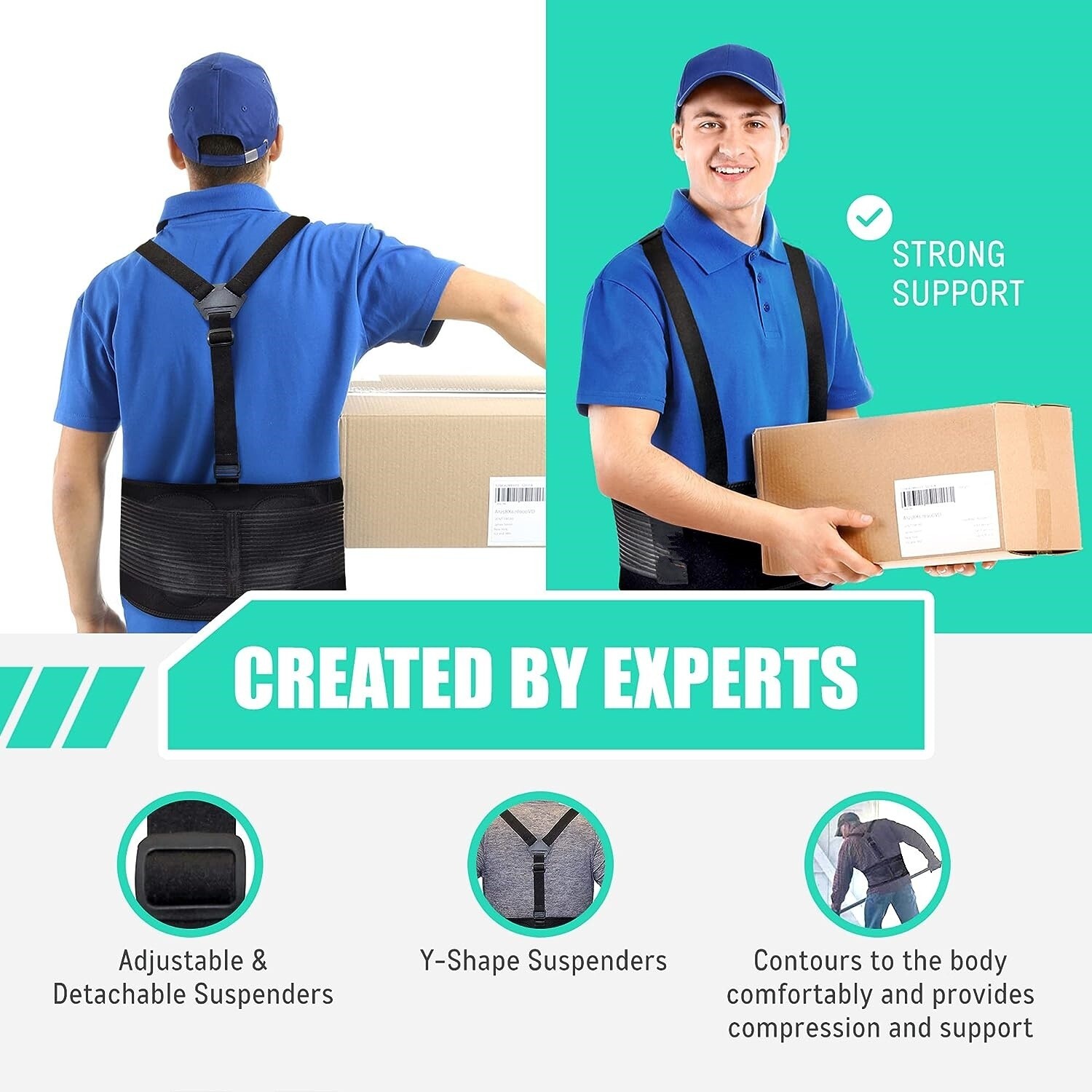 Soporte lumbar de compresión con forro transpirable para el dolor lumbar US NEW