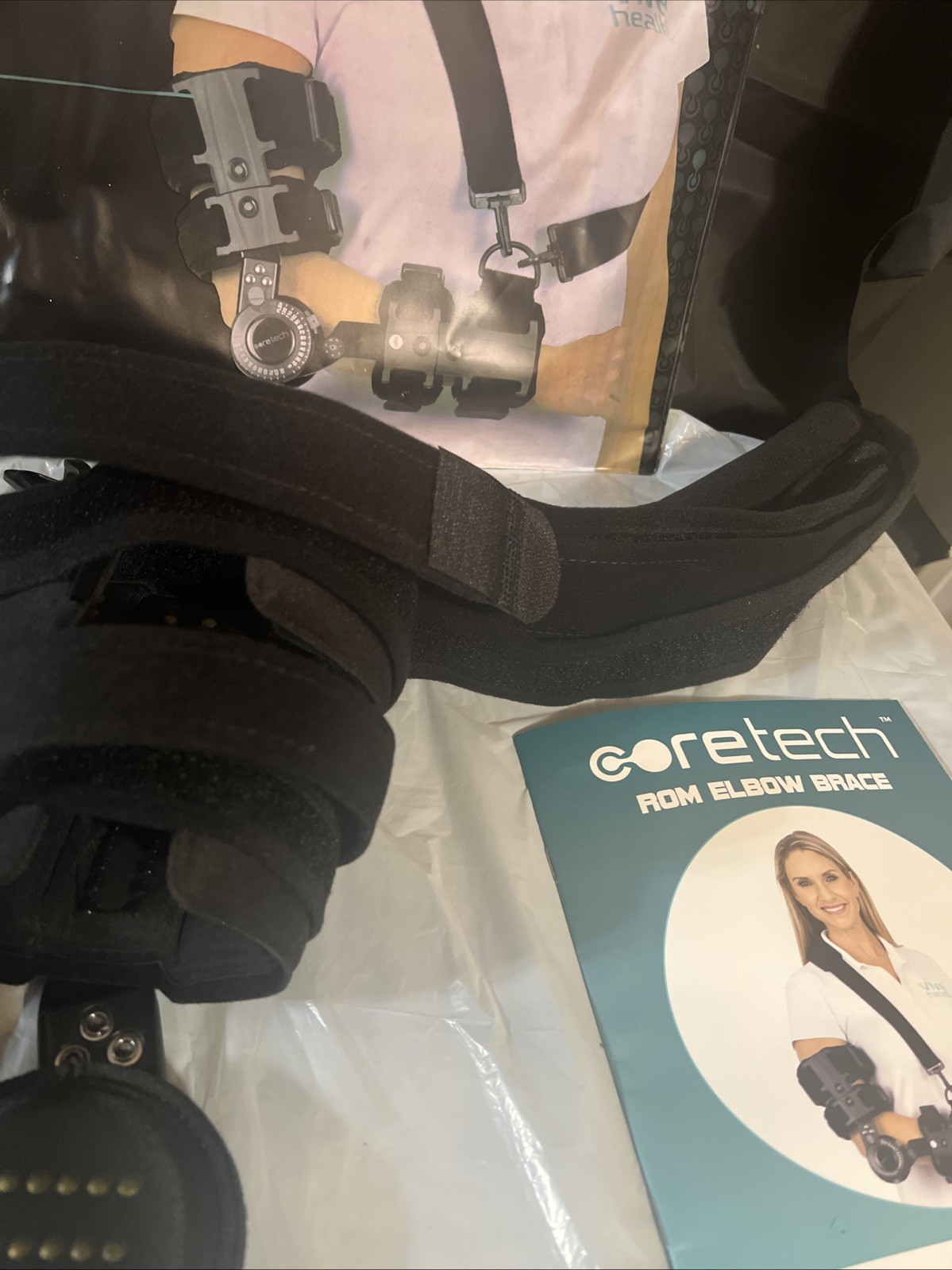 CoreTech Adjustable Hinged Elbow Brace – LEFT – ROM Brace, Stabilizer Splint