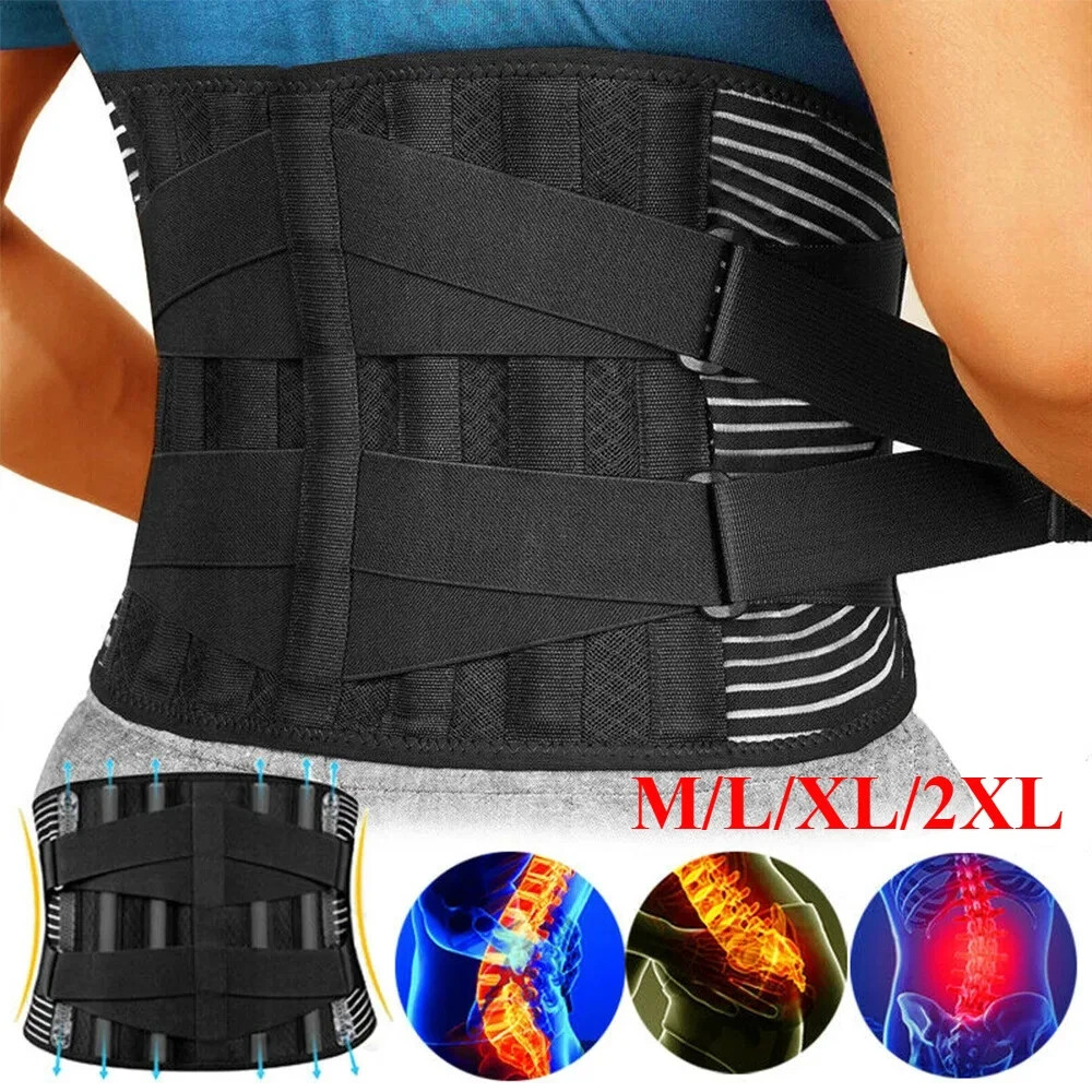 Adjustable Lower Back Brace Lumbar Support Waist Belt Men Women Pain Relief NEW