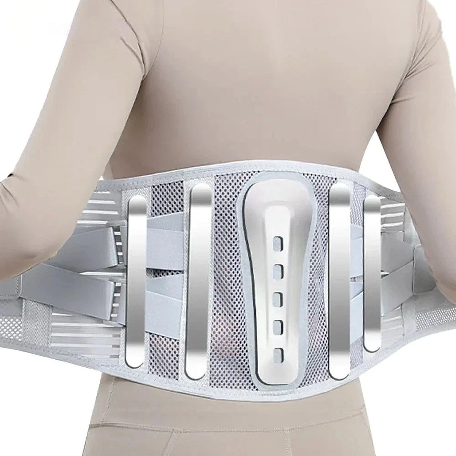 Adjustable Back Brace Lumbar Support Belt Steel Plates for Men Women Pain Relief