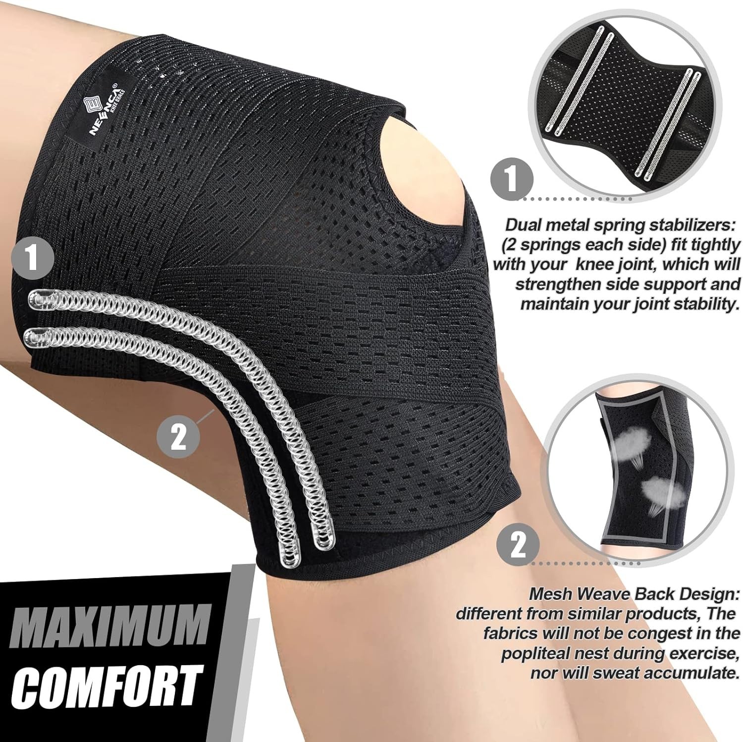 Ultra-Soft Knee Wrap with Stabilizers – Lightweight Comfort for Sports Injuries