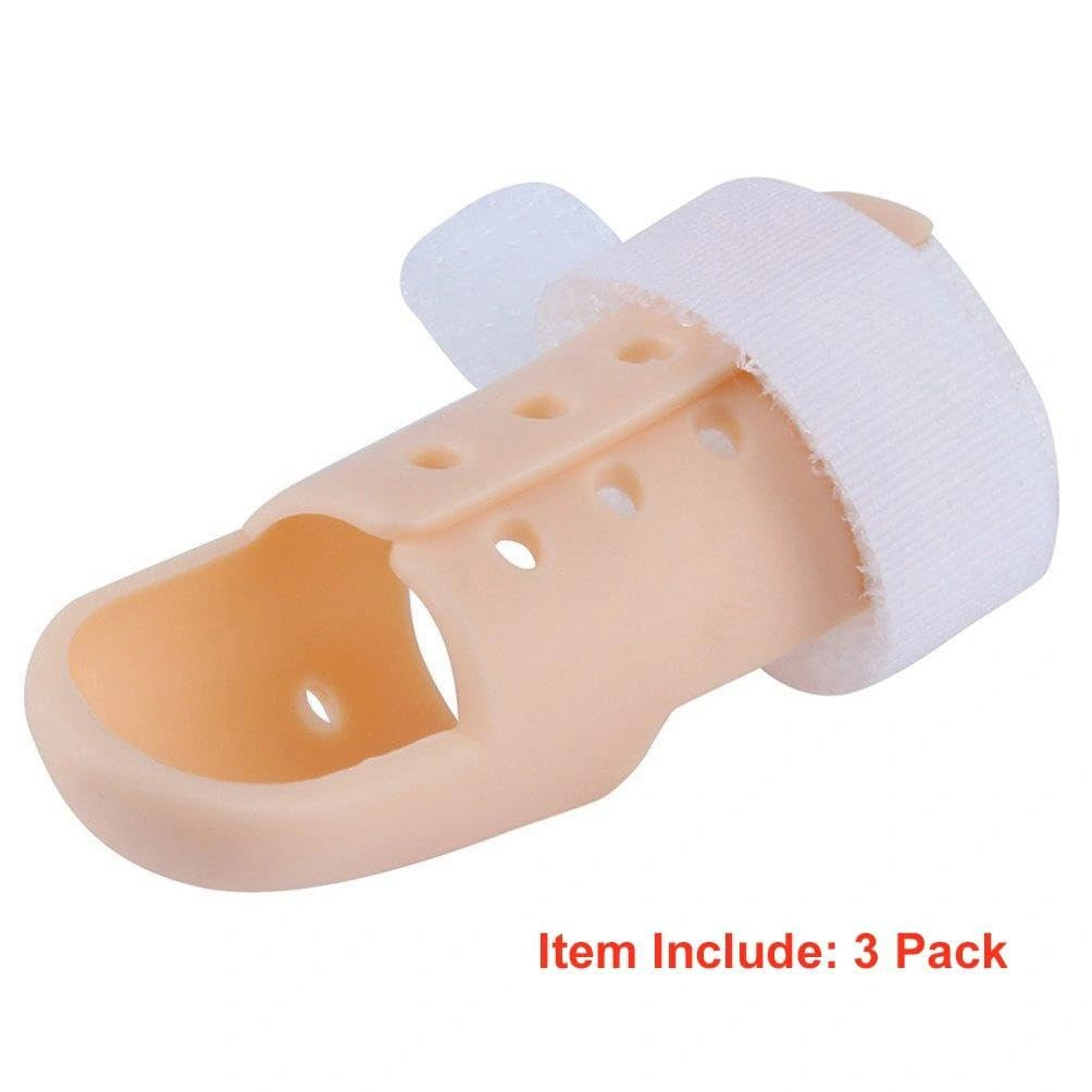 [2 Piece Plastic Mallet Dip Finger Support Brace Splint Joint Protectio
