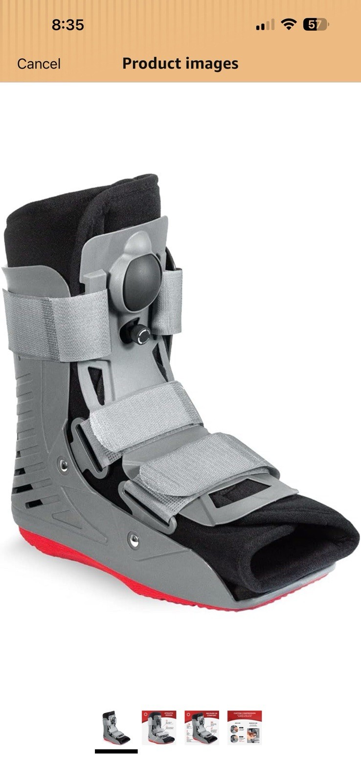 Manamed Royal Boot Air Walking Pneumatic Short CAM Boot XS – RB001XS – New