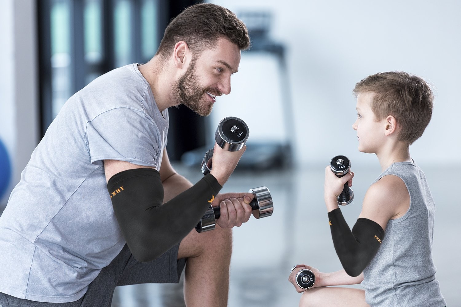 THX4COPPER Elbow Compression Sleeve(2 X-Large (Pack of 2), Black