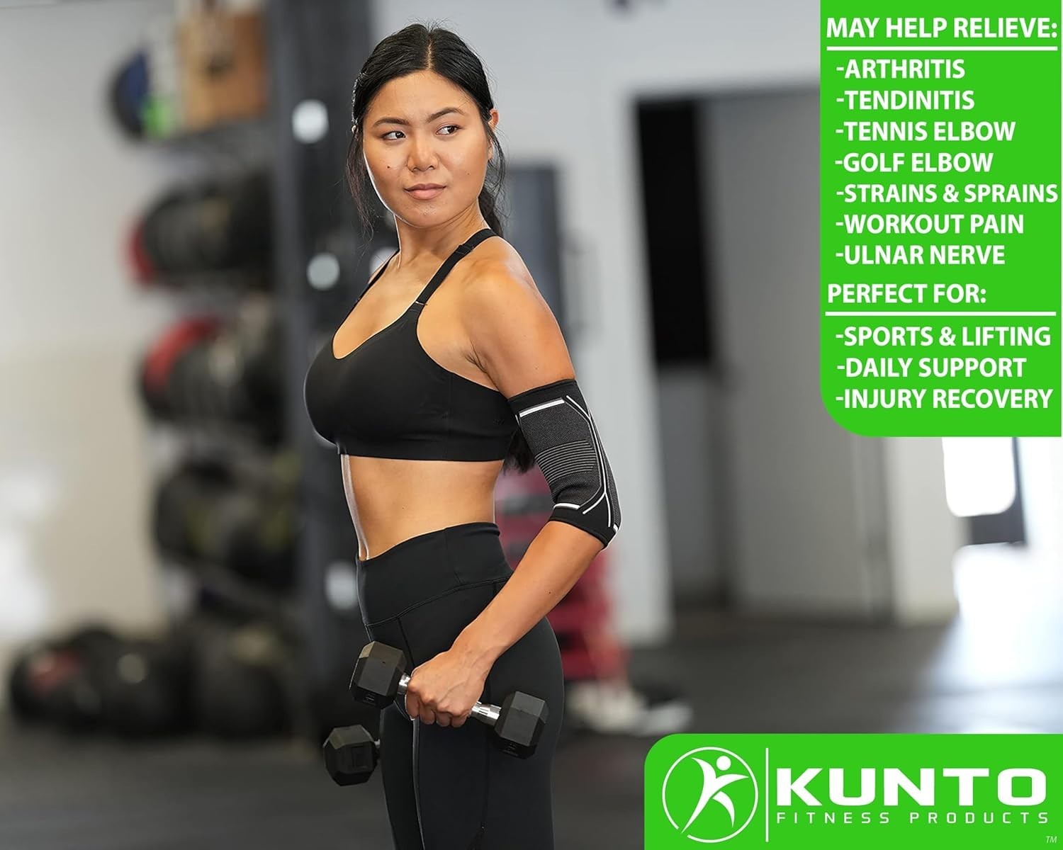 Compression Elbow Sleeve for Tendonitis, Tennis Elbow and Golf Elbow Support