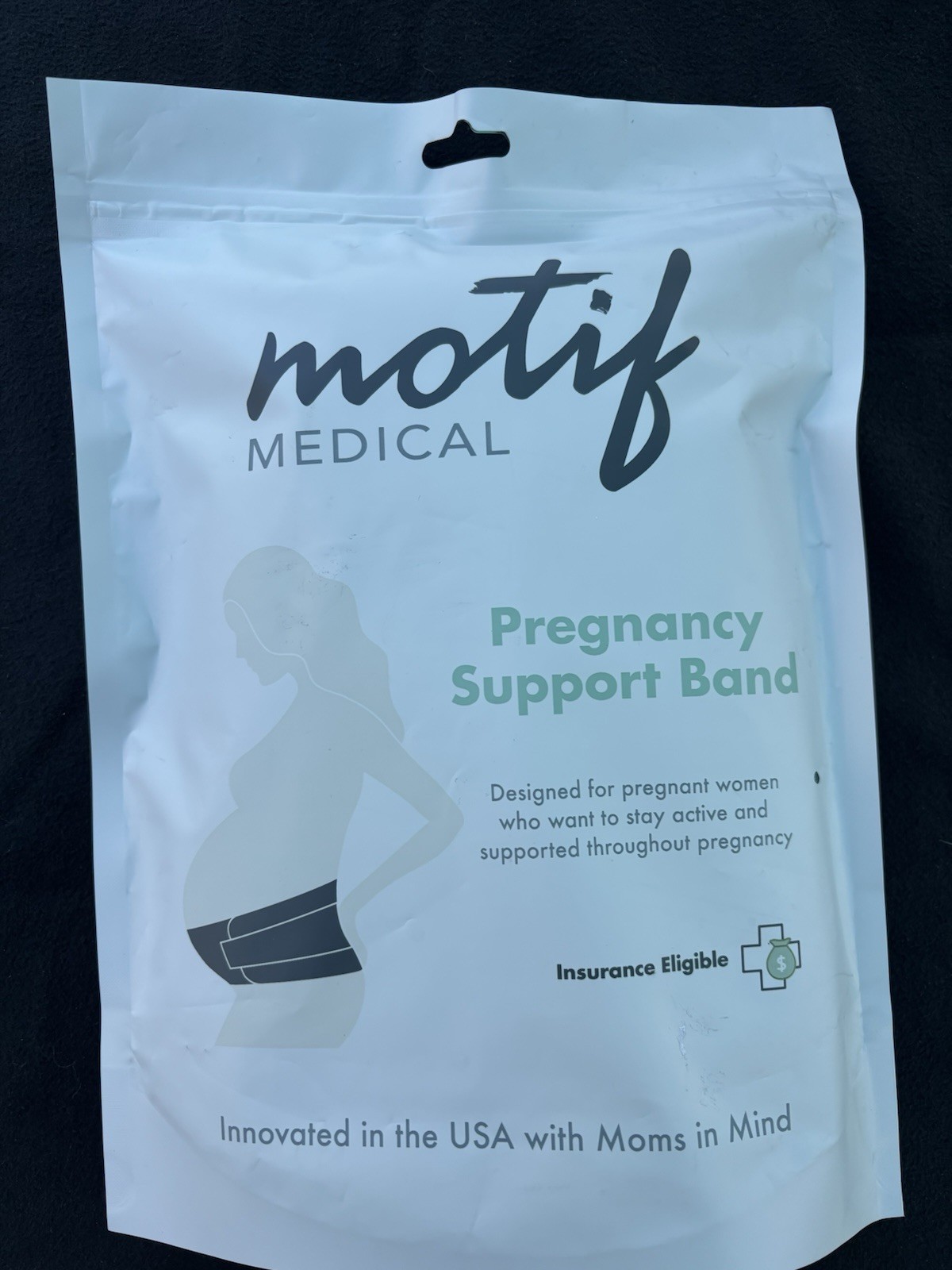 Motif Medical Pregnancy Support Band Size Large Pre Preg 14-18 Waist White New