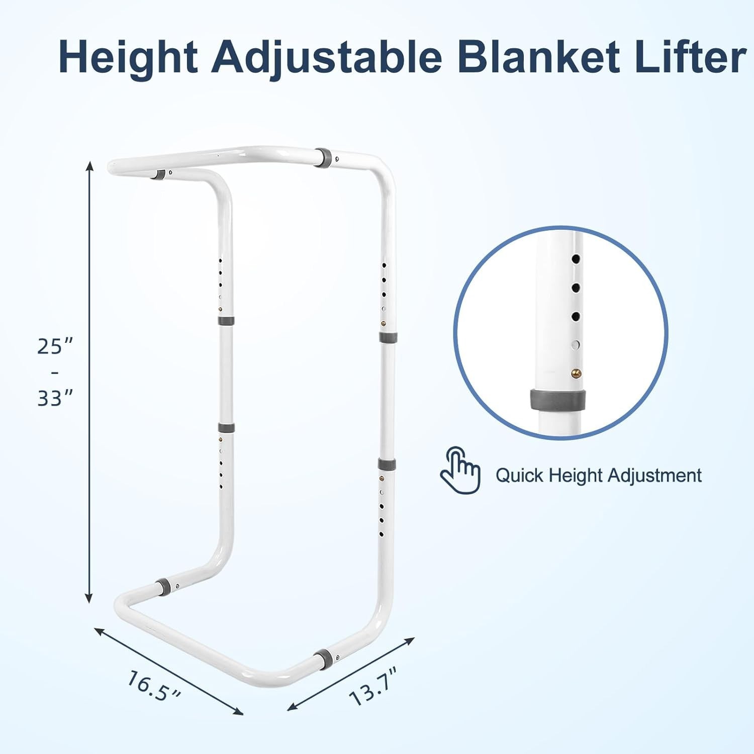 Blanket Lifter Feet Bed Cradle Foot of Bed Adjustable Height Blanket Lift Bar