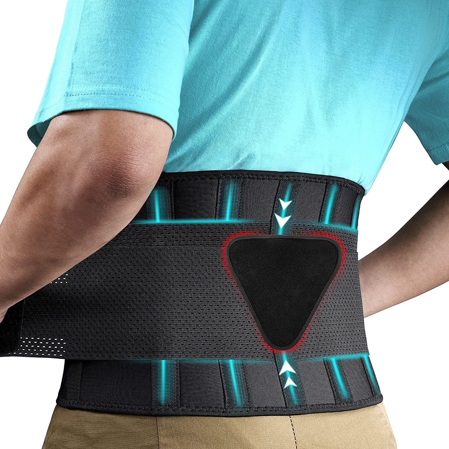 FEATOL Back Brace Support Belt-Lumbar Support Back Brace for Back Pain, Sciat…