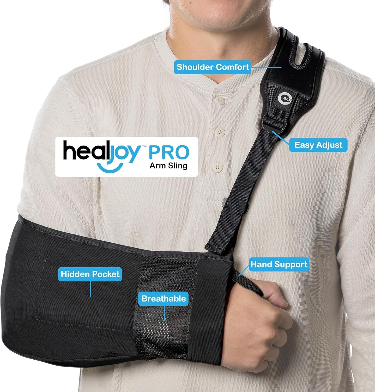 Pro Arm Sling with Split-Strap Support – Ergonomic Shoulder & Arm Brace, Ligh…