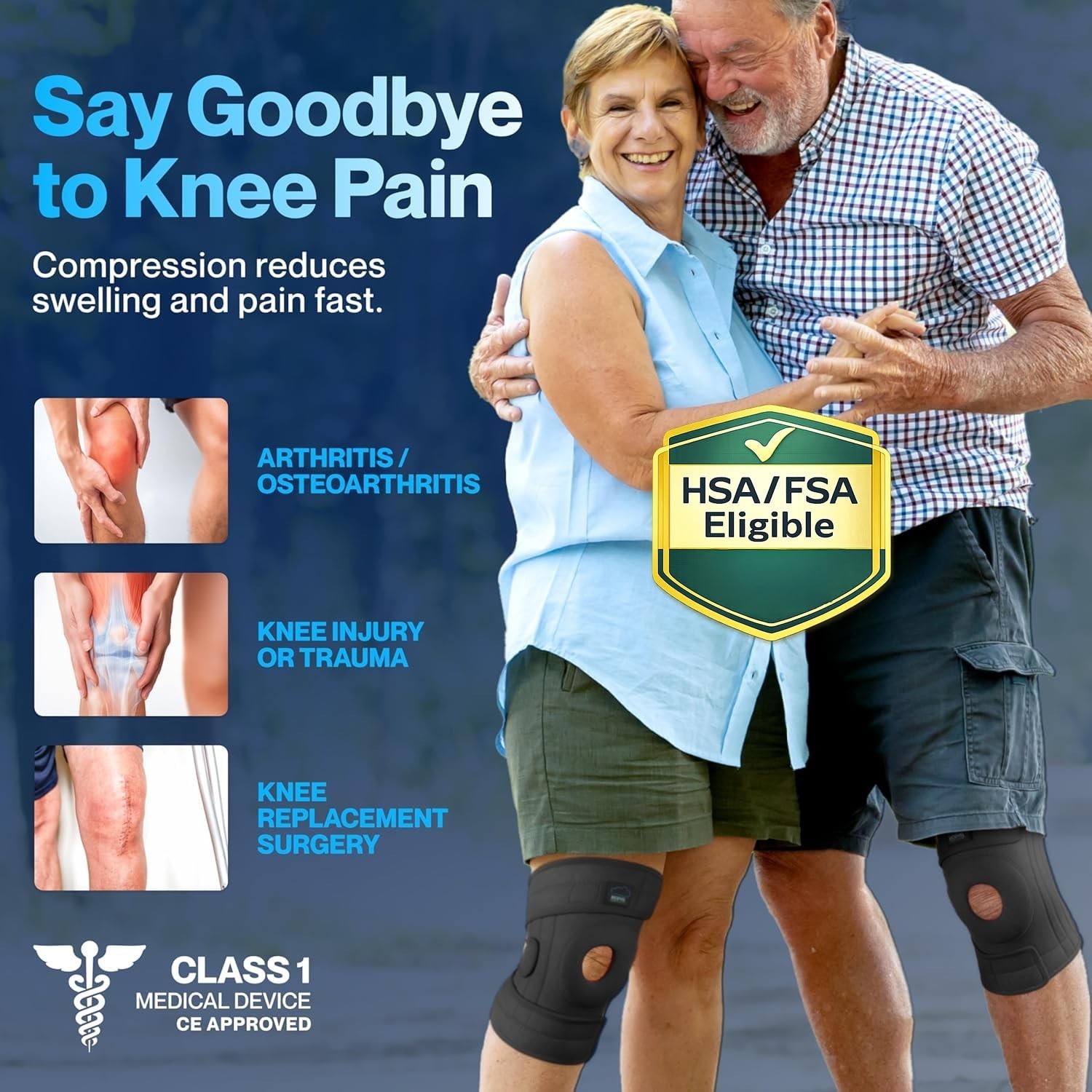 ELITE Knee Brace for Men & Women – Patella Gel Pads & Side Stabilizers for AC…