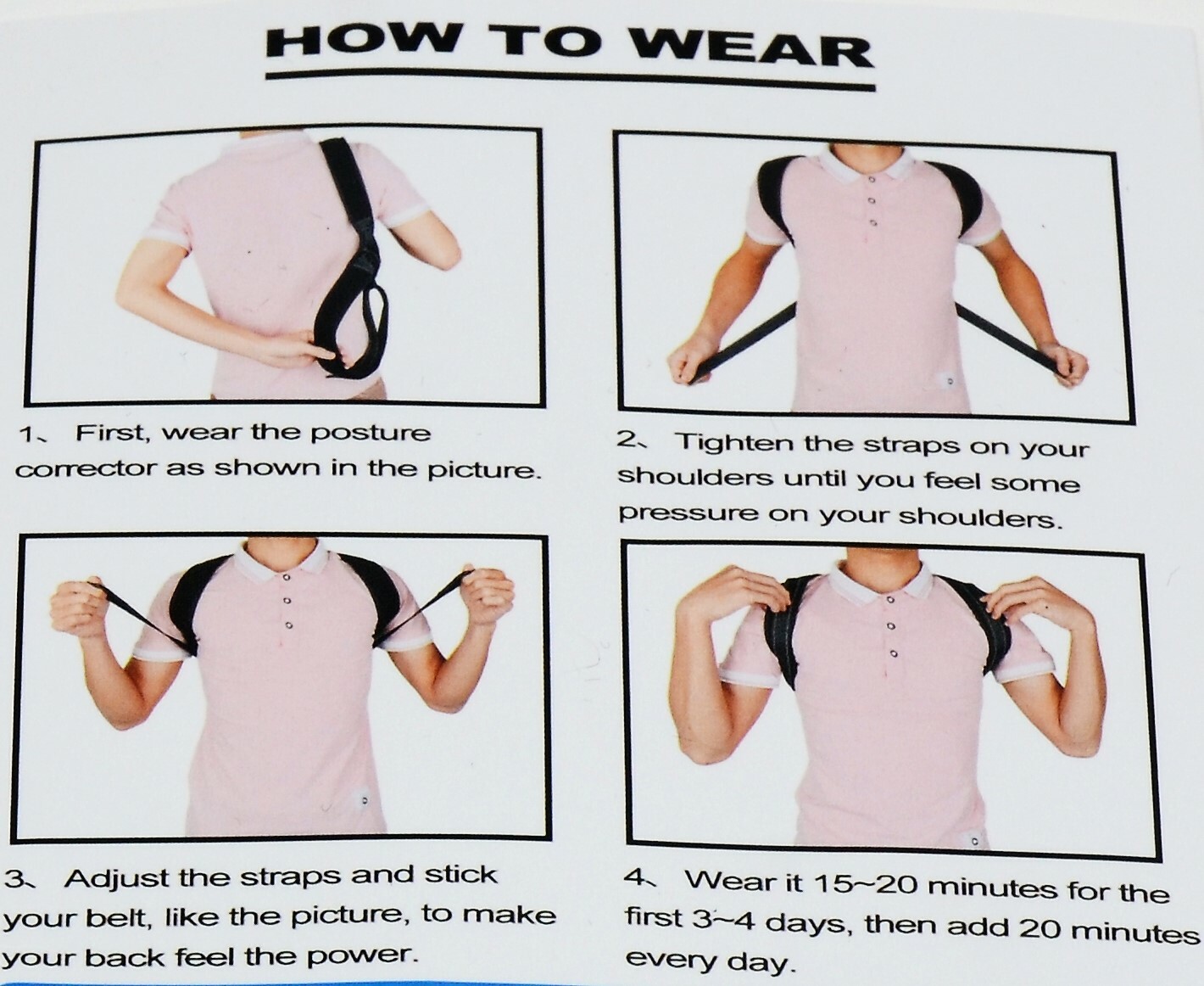 Universal Posture Corrector Adjustable Upper Back Brace – Large