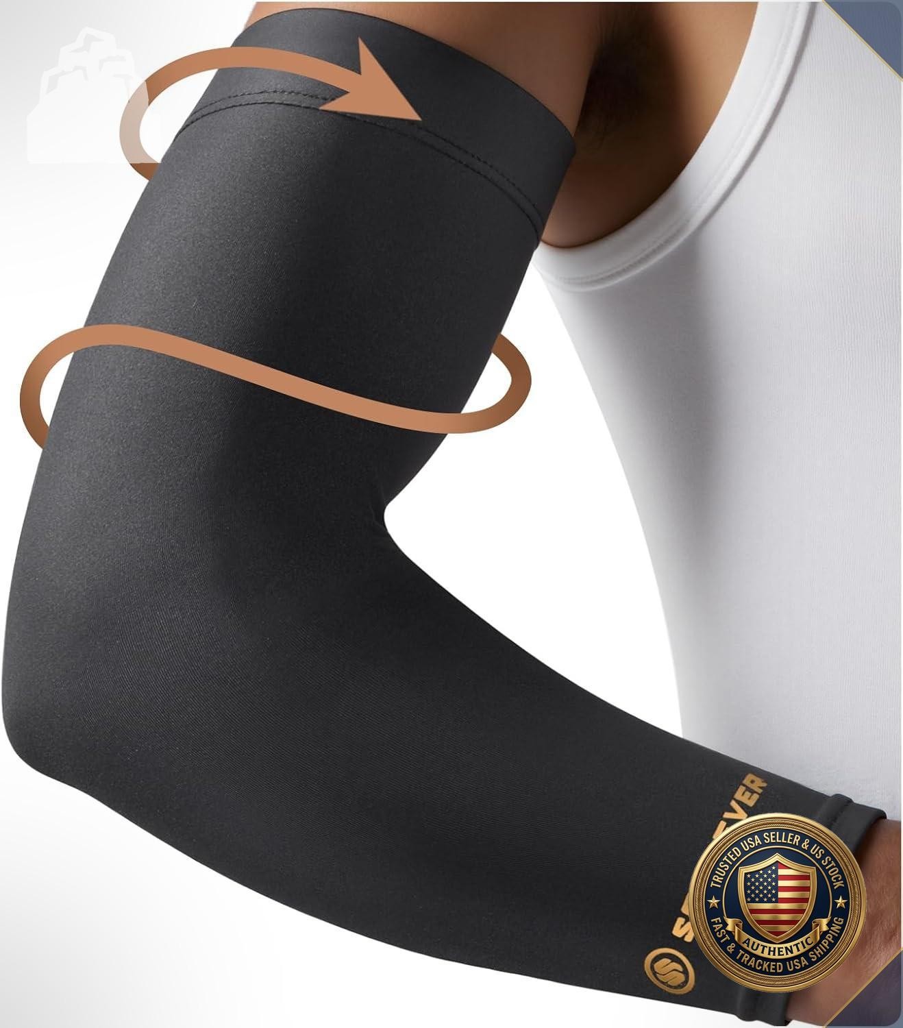 Copper Arm Sleeves Compression Men Women Forearm Bicep Support