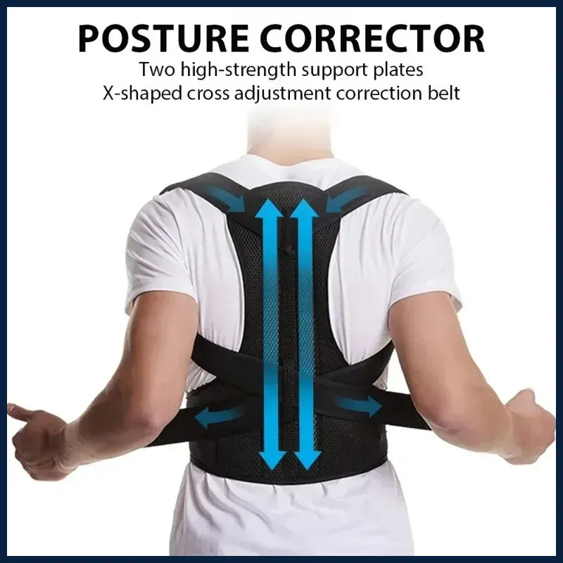 1 Reinforced Belt Lumbar Column Posture Corrector Vest Adjustable Back