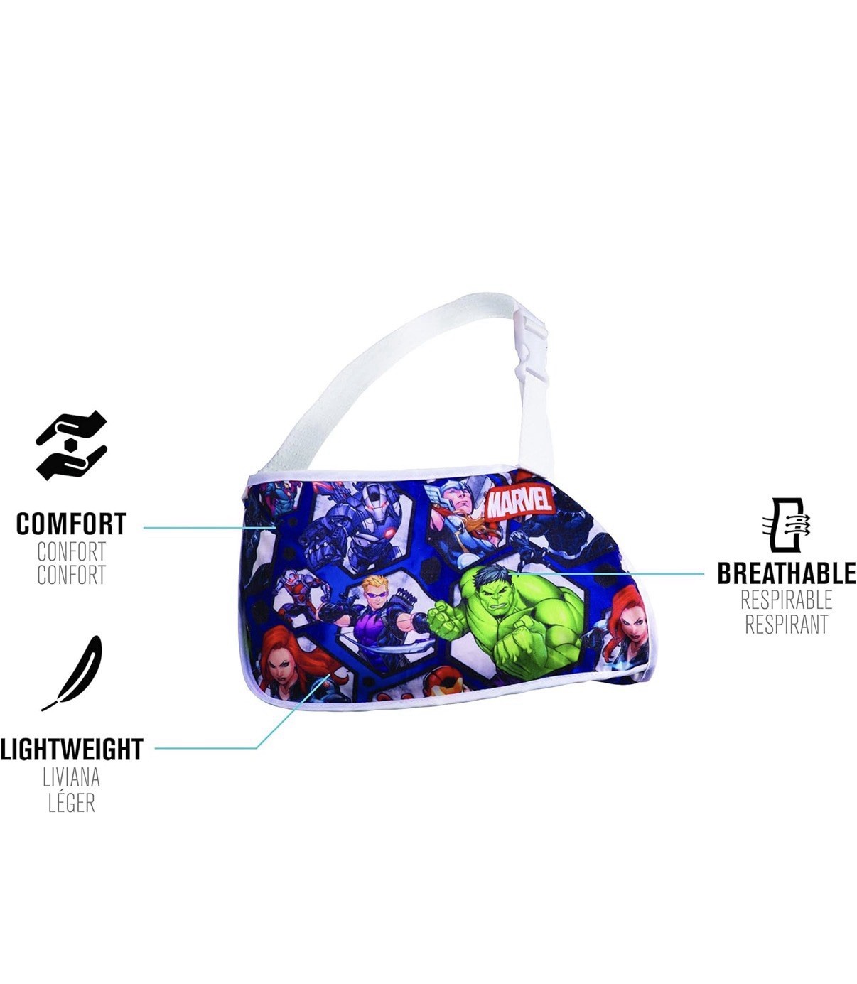 Marvel Avengers DonJoy Advantage Hulk Youth Adjustable Arm Sling w/ Release Clip