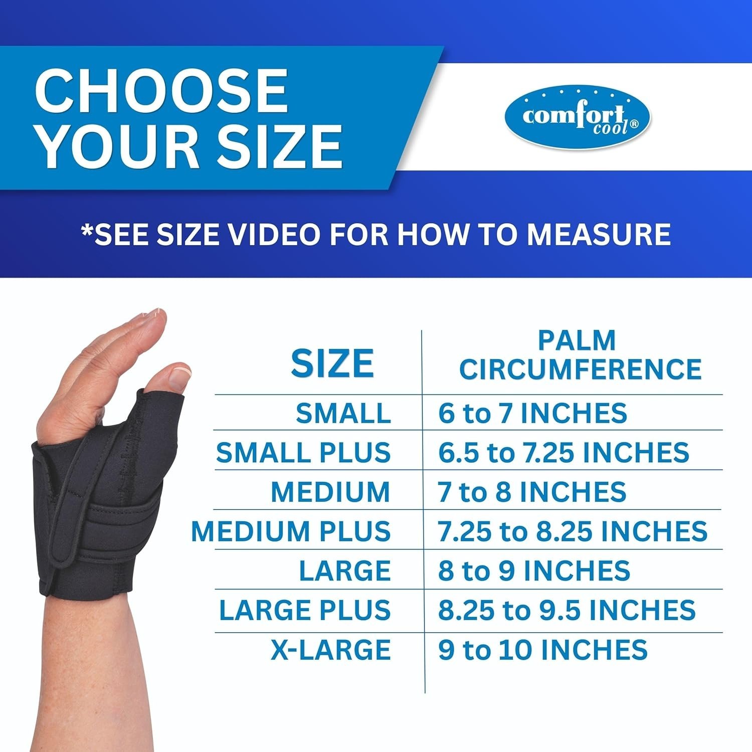 Soft Neoprene Thumb Support – CMC Brace for Tendinitis & Arthritis – Right Hand