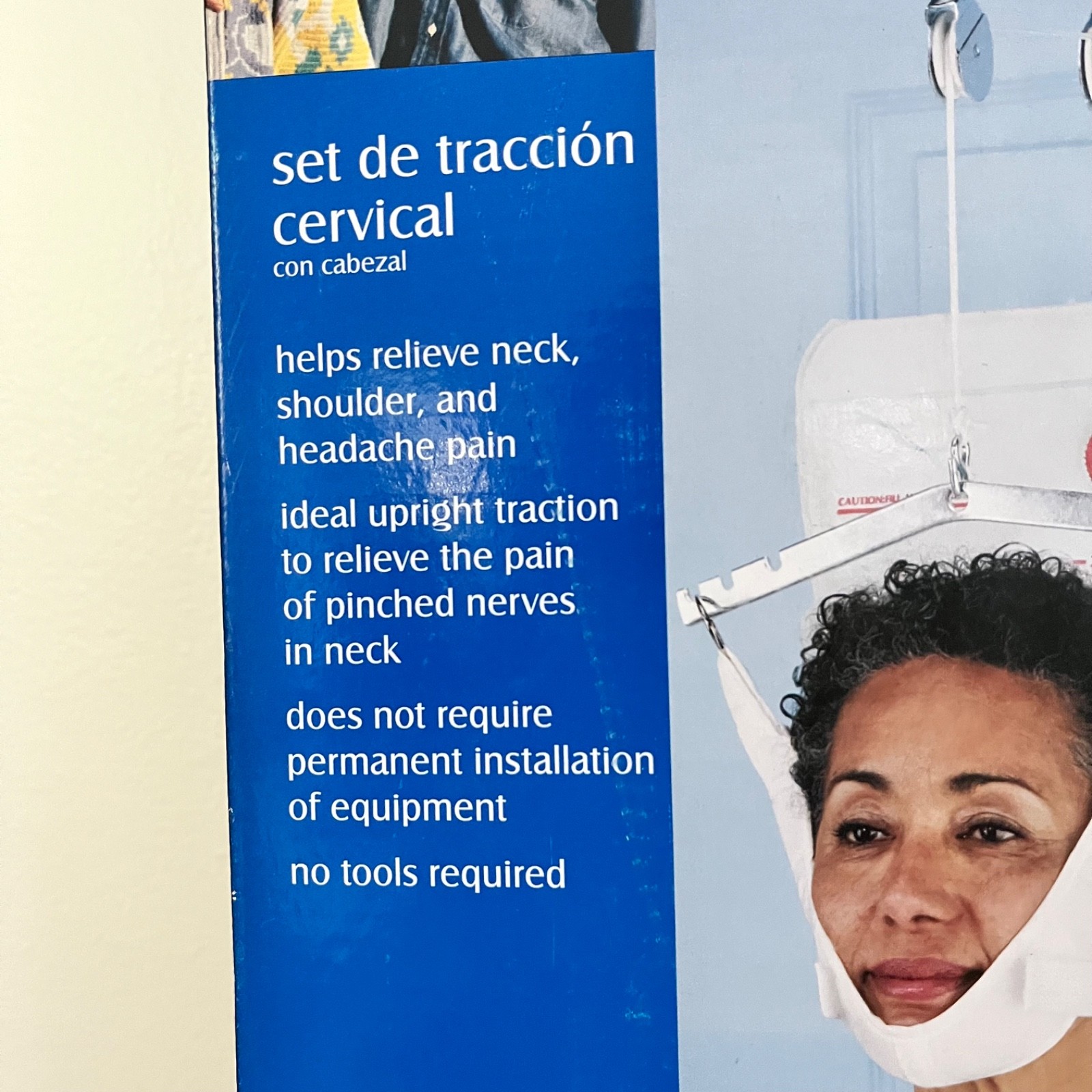 Cervical Traction Set Head Halter Over Door Neck Shoulder Pain Relief Medical
