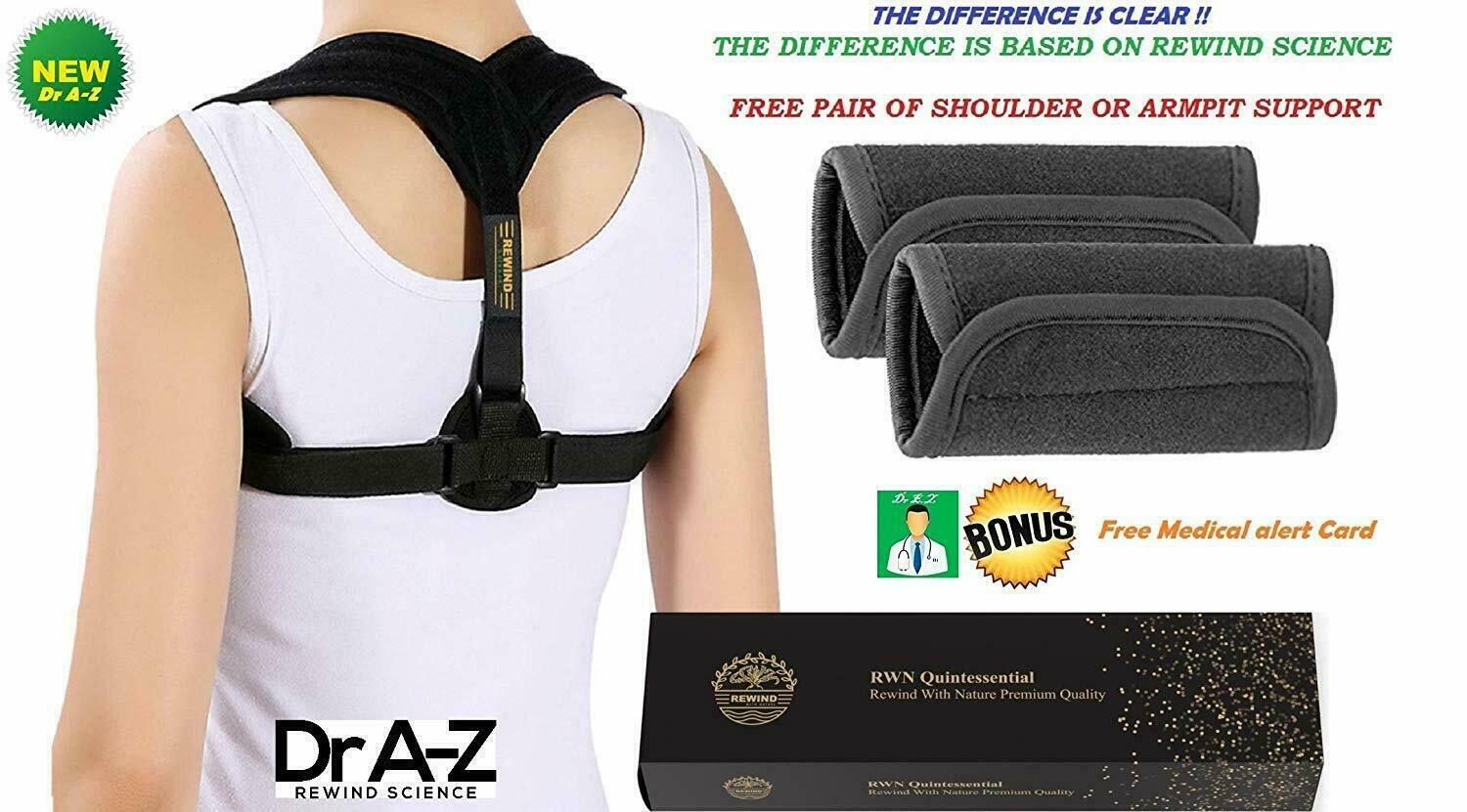 Dr A-Z Back Brace Chest Strap Posture Corrector for Women Men Kids Chest Brace