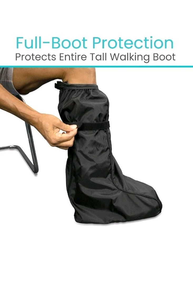 Walking Boot Cover Waterproof – for Medical Orthopedic Brace & Cast, Fractured