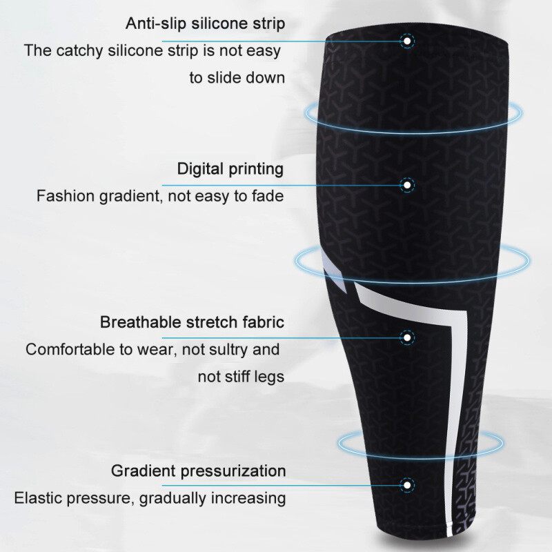 Compression Calf Leg Support Sleeve Brace Shin Socks Splint Brace Outdoor Sports