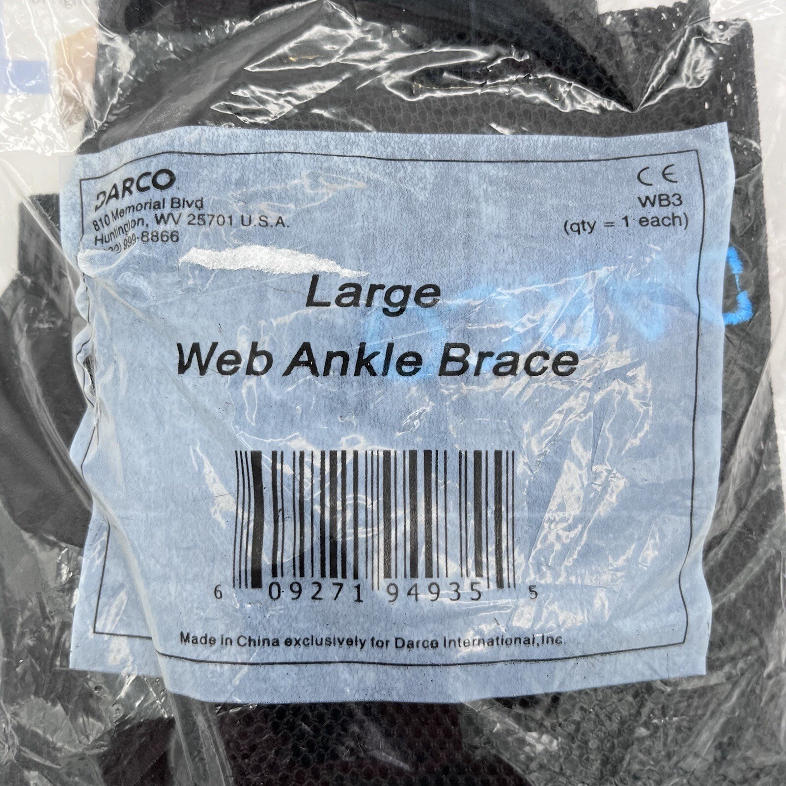 Darco Web Ankle Brace Large Bungee Hook and Loop Strap Closure for the Foot NEW!