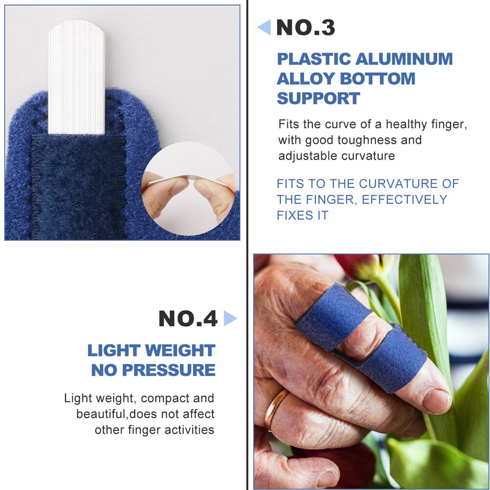 US 2 Pc Trigger Finger Splint Adjustable Fixing Belt Finger Straightening Brace