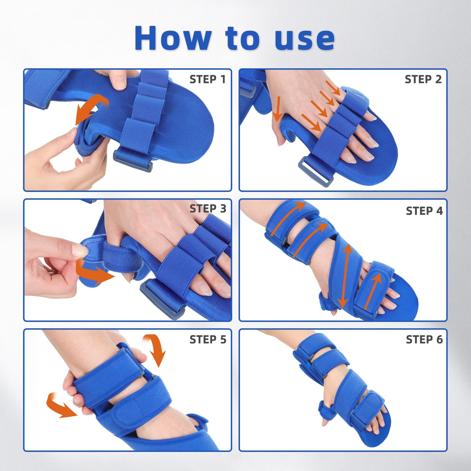 Resting Hand Splint, Stroke Hand Therapy Equipment, Hand Brace with Finger Su…
