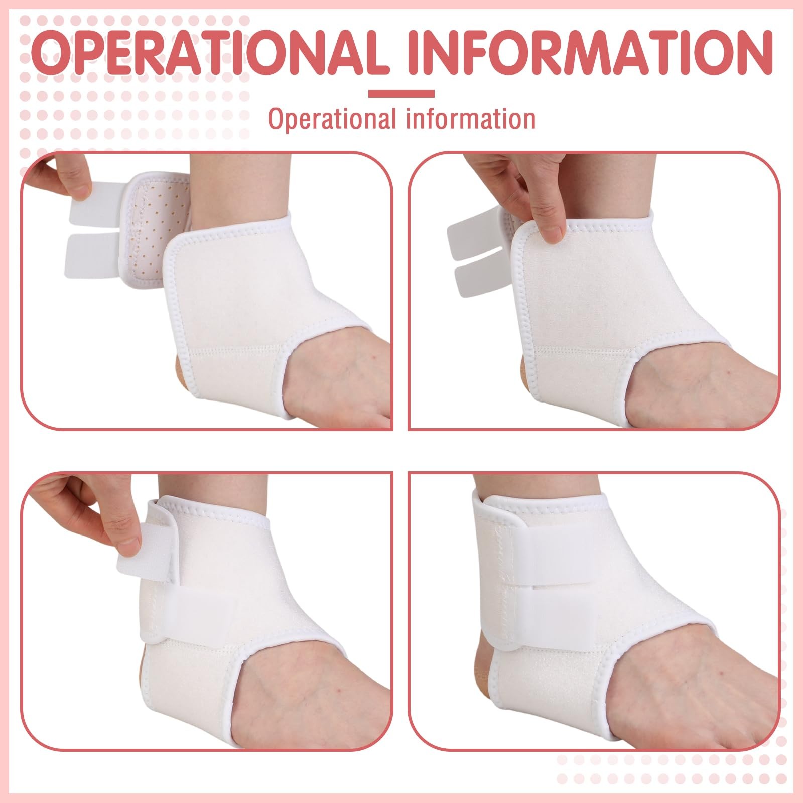 2 Pairs White Large Kids Ankle Brace Foot Support Stabilizer Wraps Socks