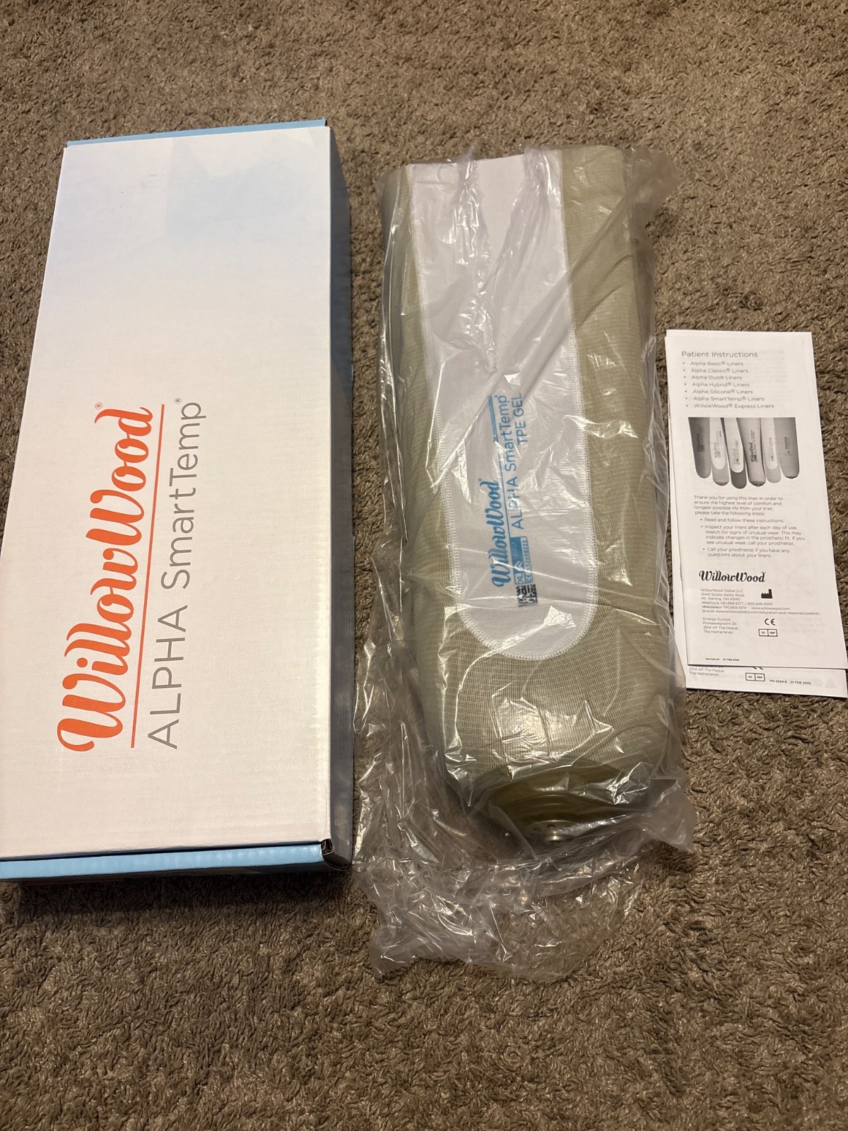 Willowwood Alpha Smart Temp Gel Locking Liner 9mm, Gray, Accordian lock, XL