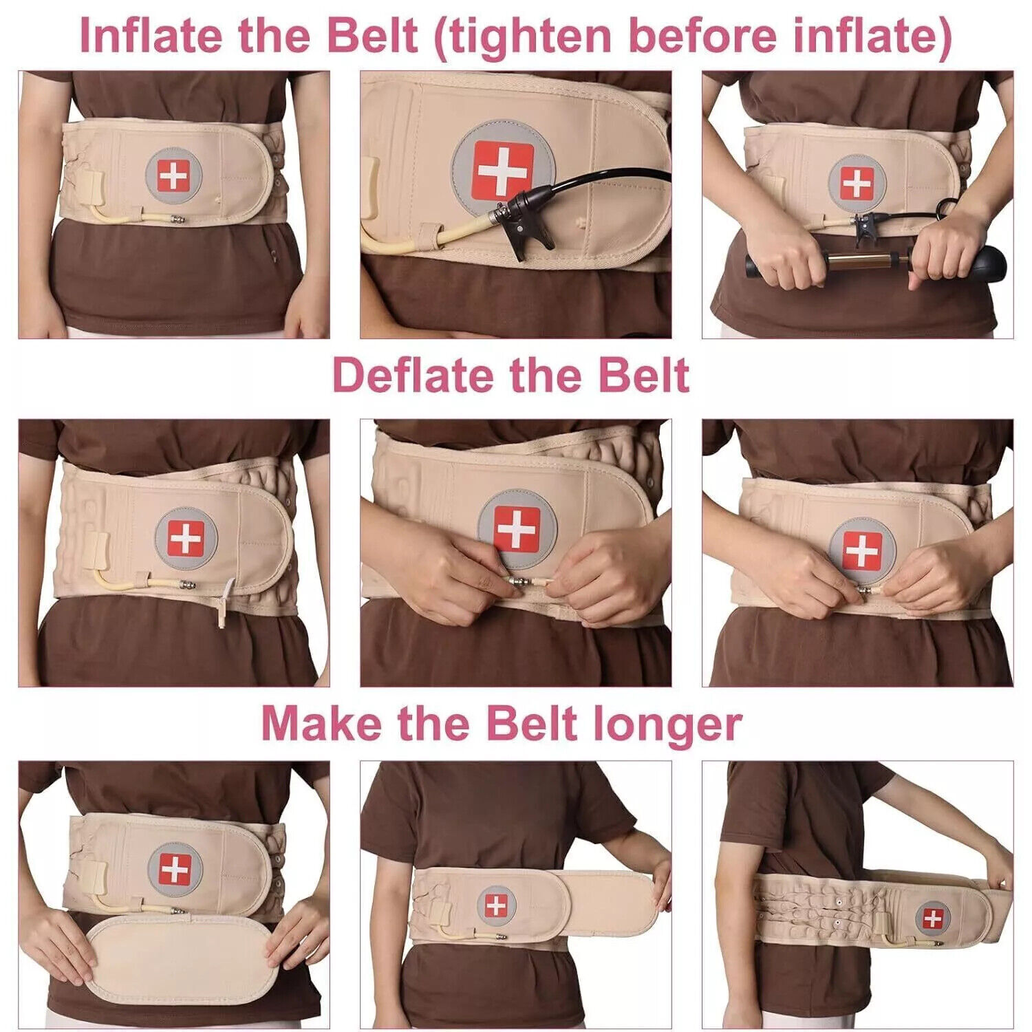 New High Quality Adjustable Decompression Back Belt Pain Relief Belt Lightweight