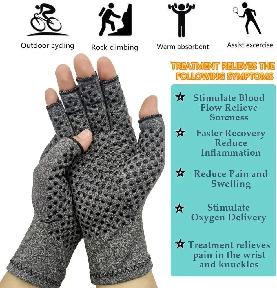 Compression Arthritis Gloves Wrist Support Carpal Tunnel Pain Relief Unisex
