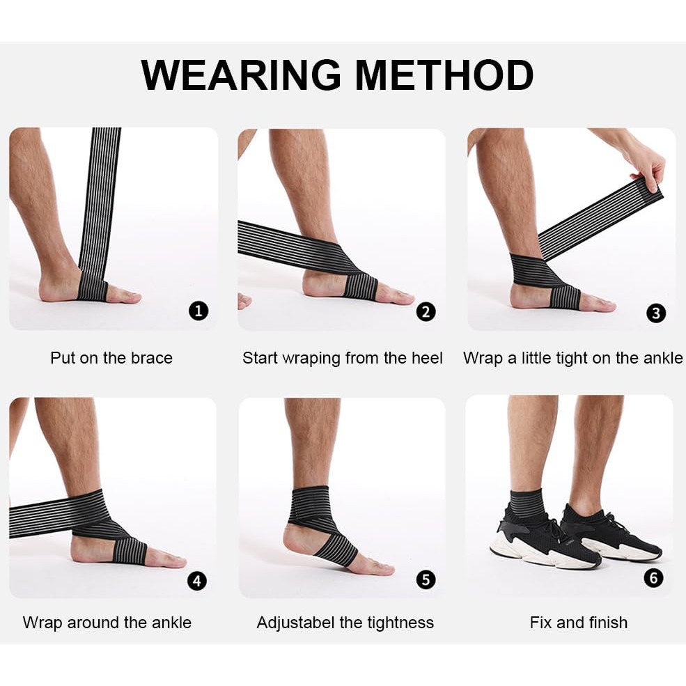 1/2x Ankle Compression Sleeve Outdoor Sports Compression Brace for Women Men