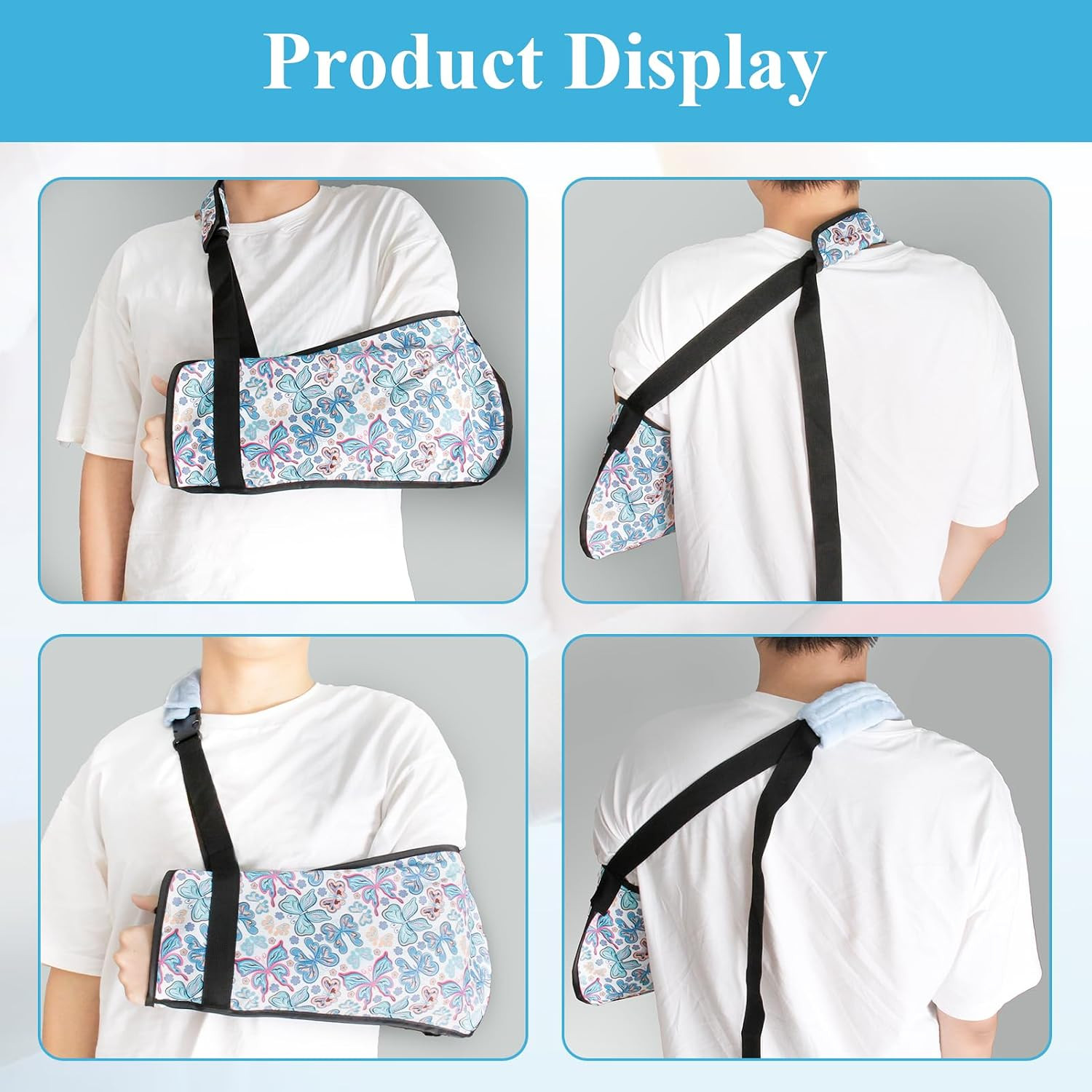 Arm Sling for Women with Strap Cushion, Fashion Shoulder Brace Support Immobi…