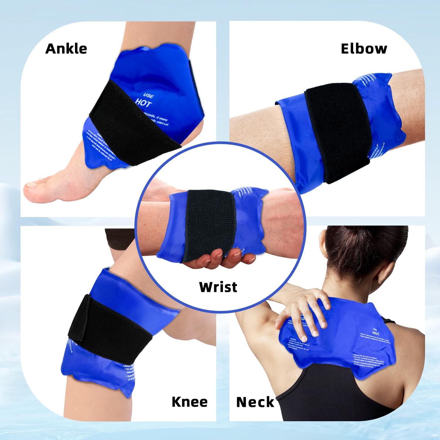 Ankle Brace Ice Pack Wrap Hot & Cold Therapy Large Reusable Gel Pack Sport Injur