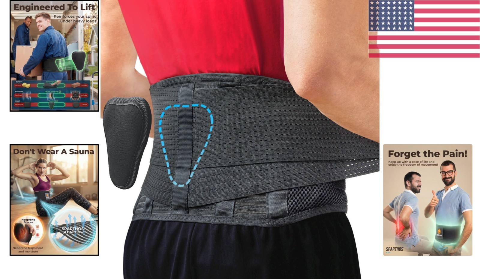 Lightweight Adjustable Back Support Belt – Ideal for Herniated Disc & Scoliosis