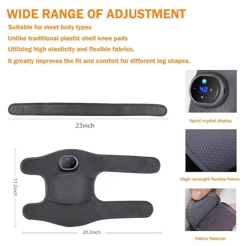 2PACK Heated Vibration Knee Massager, Cordless Knee Support Wrap for Joint Pain