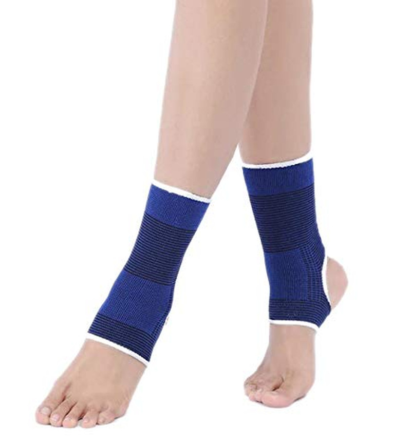 (2 Count Elastic Ankle Brace Support Compression Wrap Movement Protection Ank…
