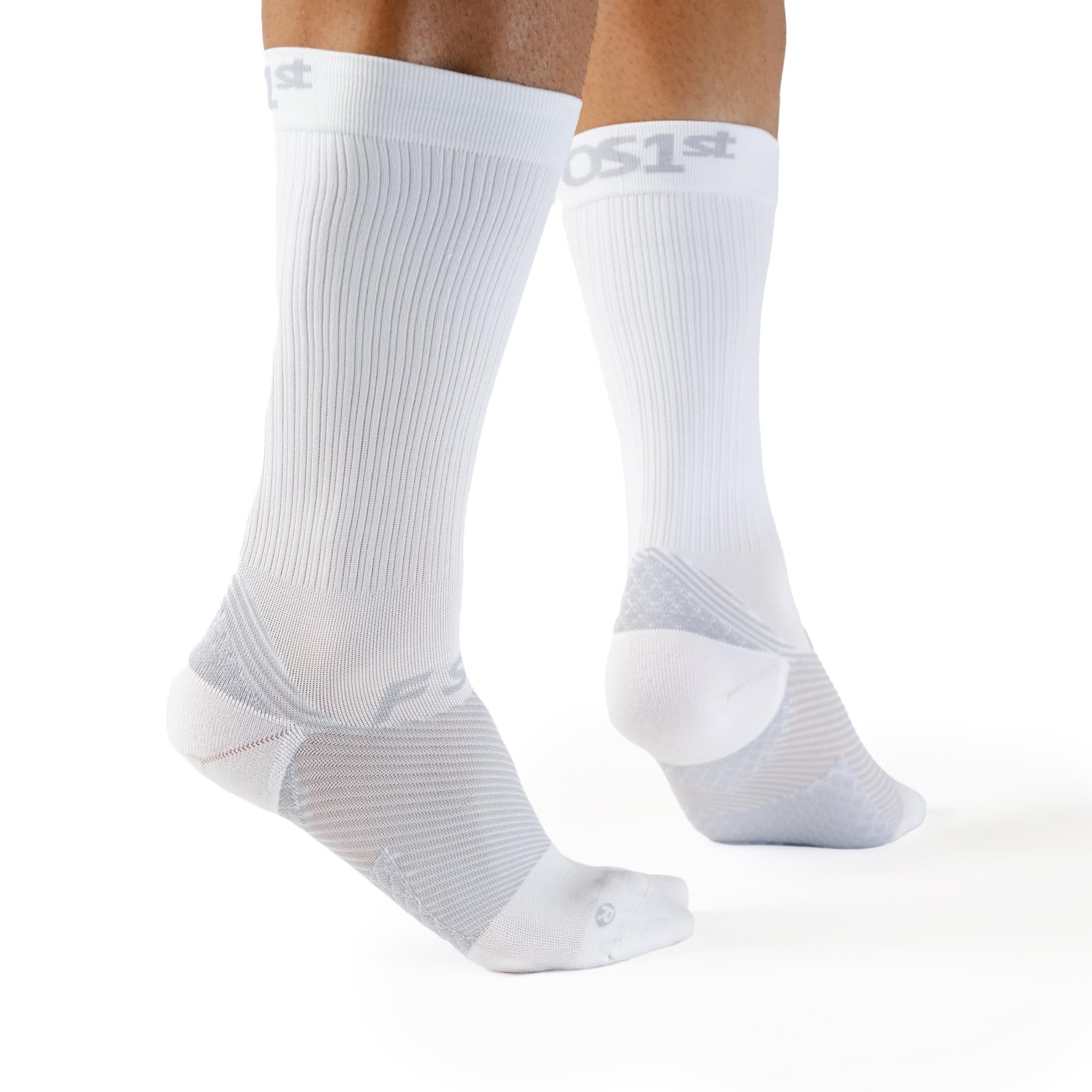 White Plantar Fasciitis Orthotic Socks Heel Arch Pain Relief Fits XLarge