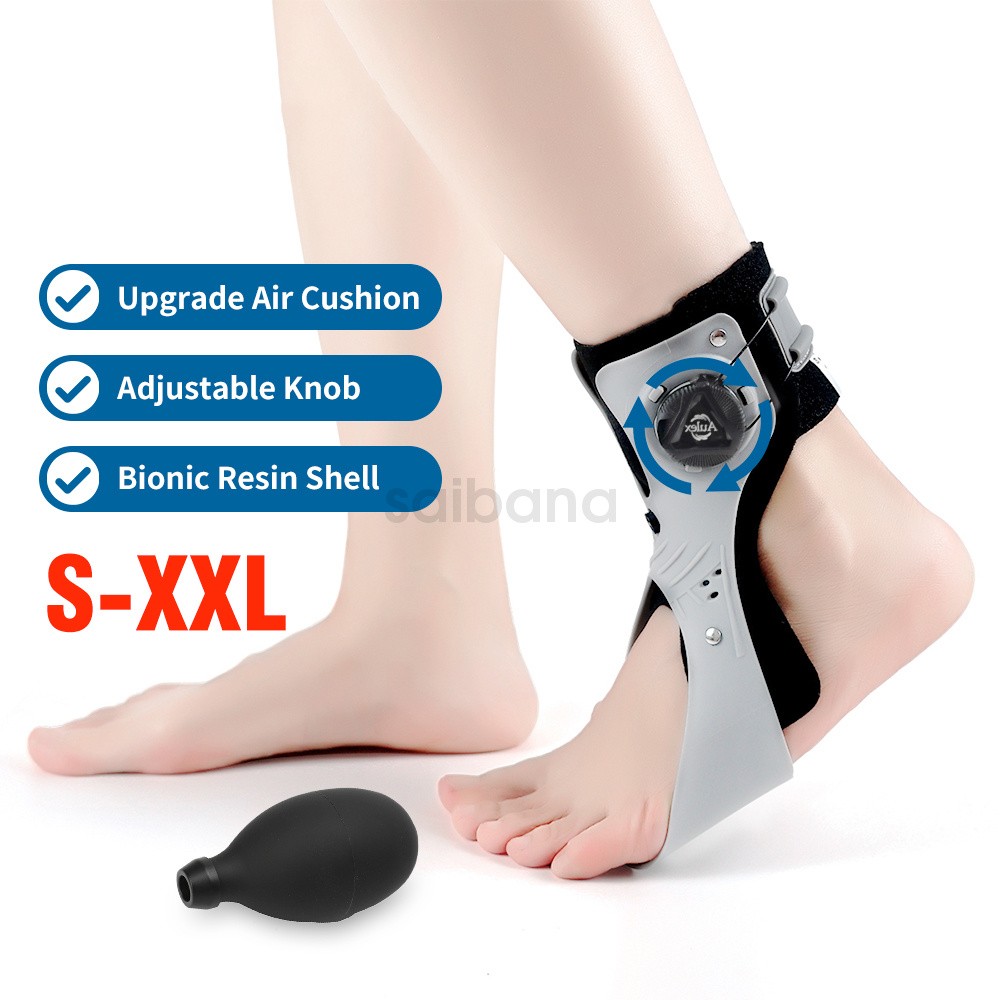 Adjustable AFO Foot Drop Brace with Dial Knob & Air Cushion Ankle Support