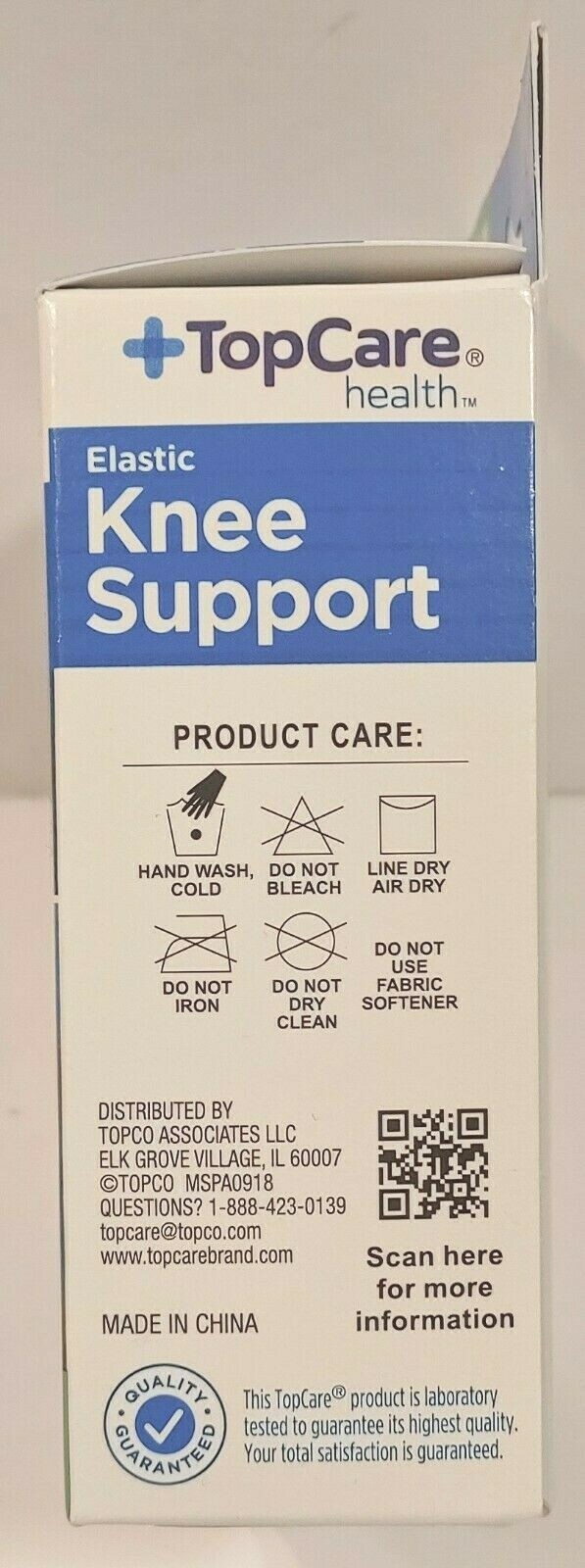 Top Care – Elastic Knee Support – Size Medium – For Either Right or Left Knee