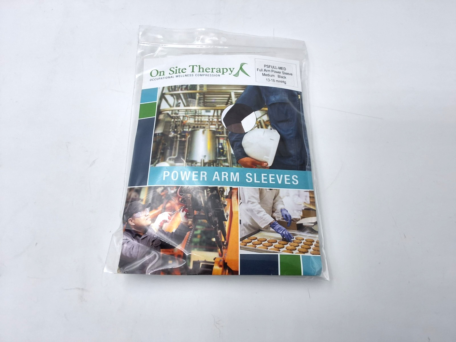 On Site Therapy Full Arm Power Compression Sleeves Medium Black 2 Pair