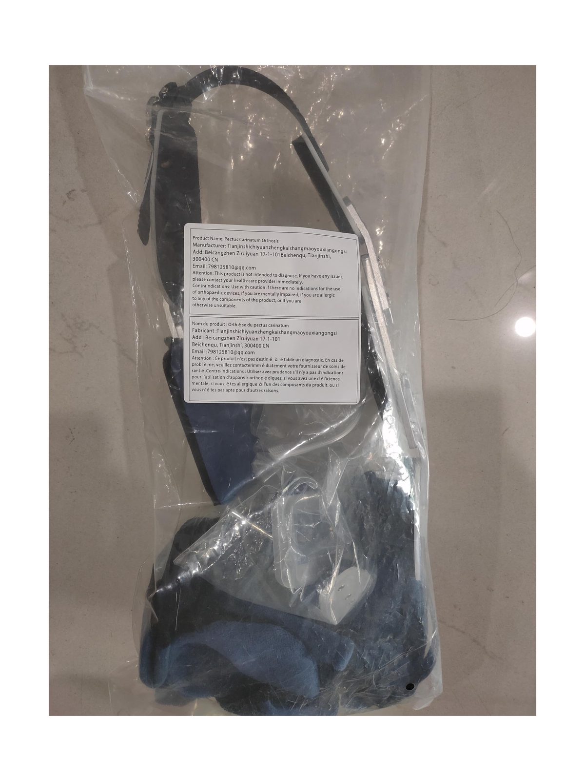 Pectus Carinatum Orthosis Brace, Adjustable Pigeon Chest Orthosis Support, Ri…