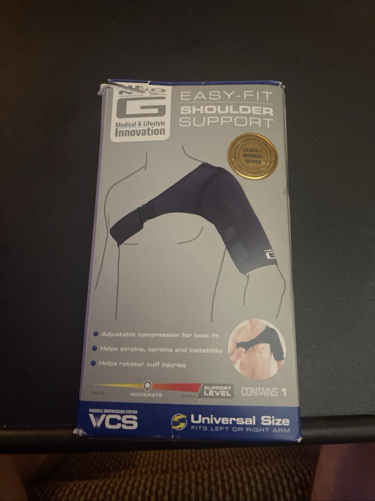 Neo G Easy Fit Shoulder Support One Size Left Or Right Arm Ref #696 NIB