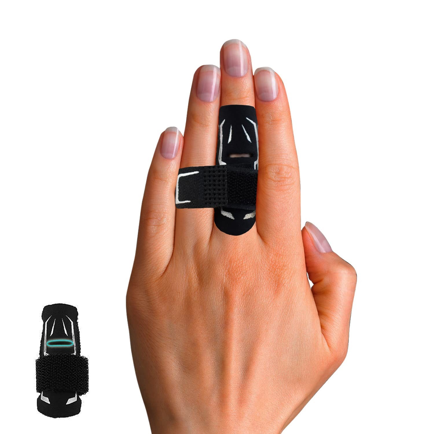 Mezeic Finger Splint Support Adjustable Elastic Compression Large