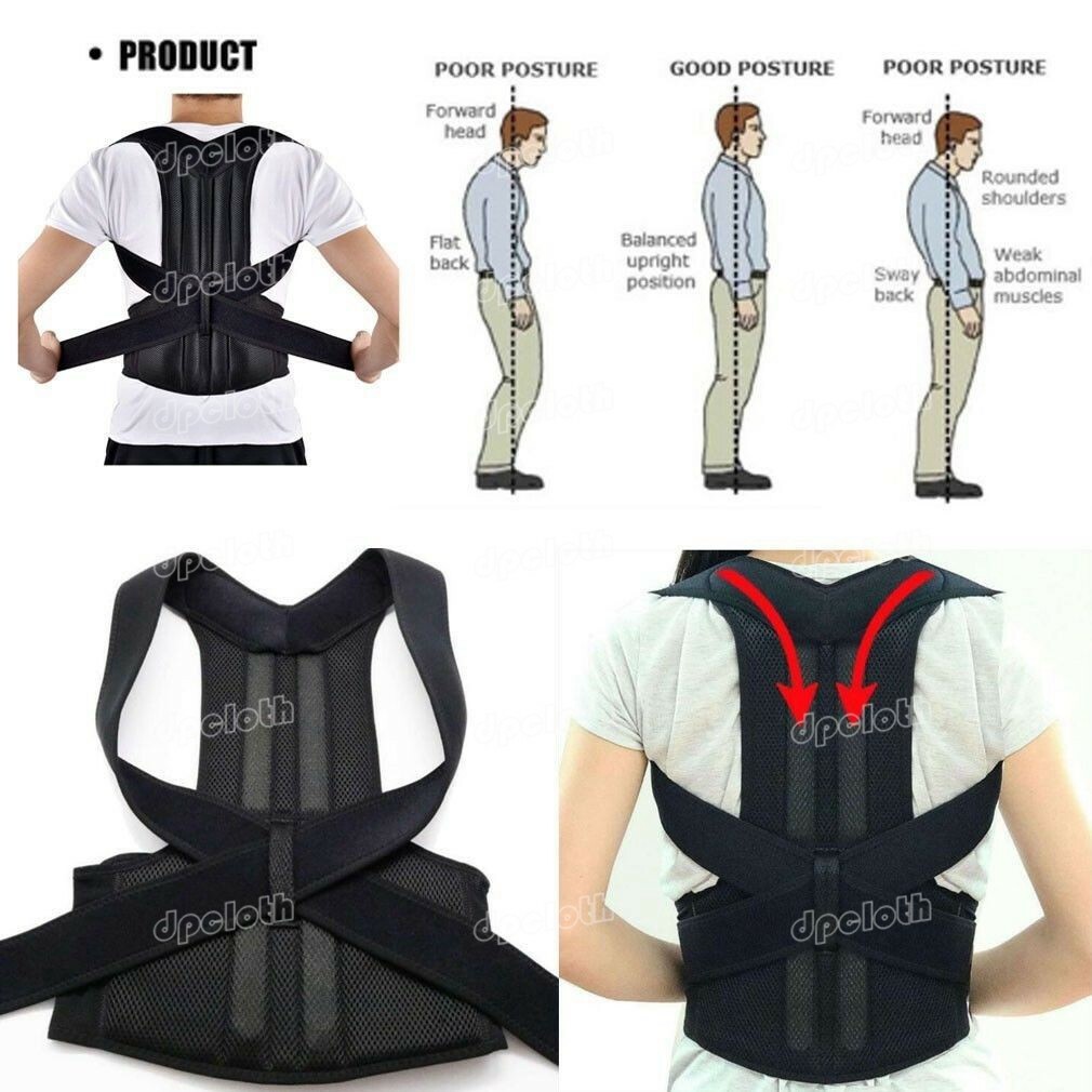 Women Medical Scoliosis Posture Corrector Spine Back Support Shoulder Brace Belt