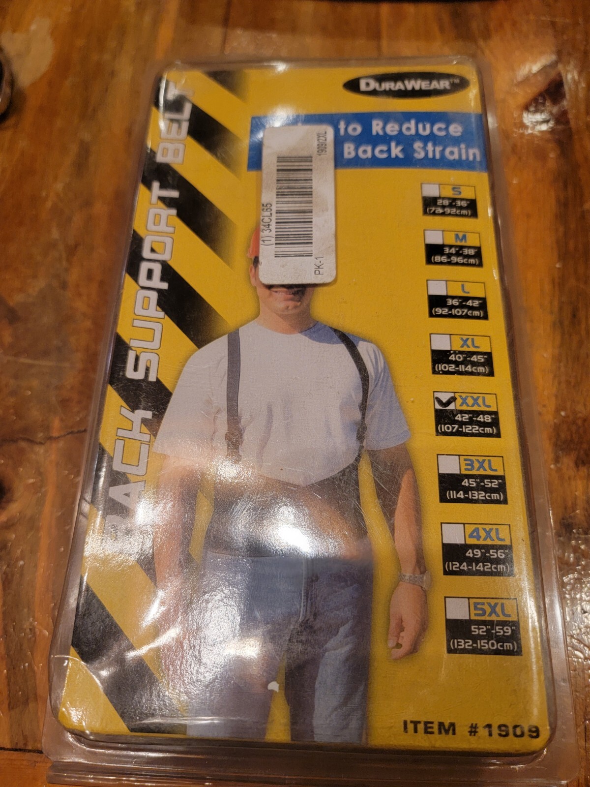 LIBERTY 1909 Durawear Ergonomic Back Support Belt Brace Size XXL