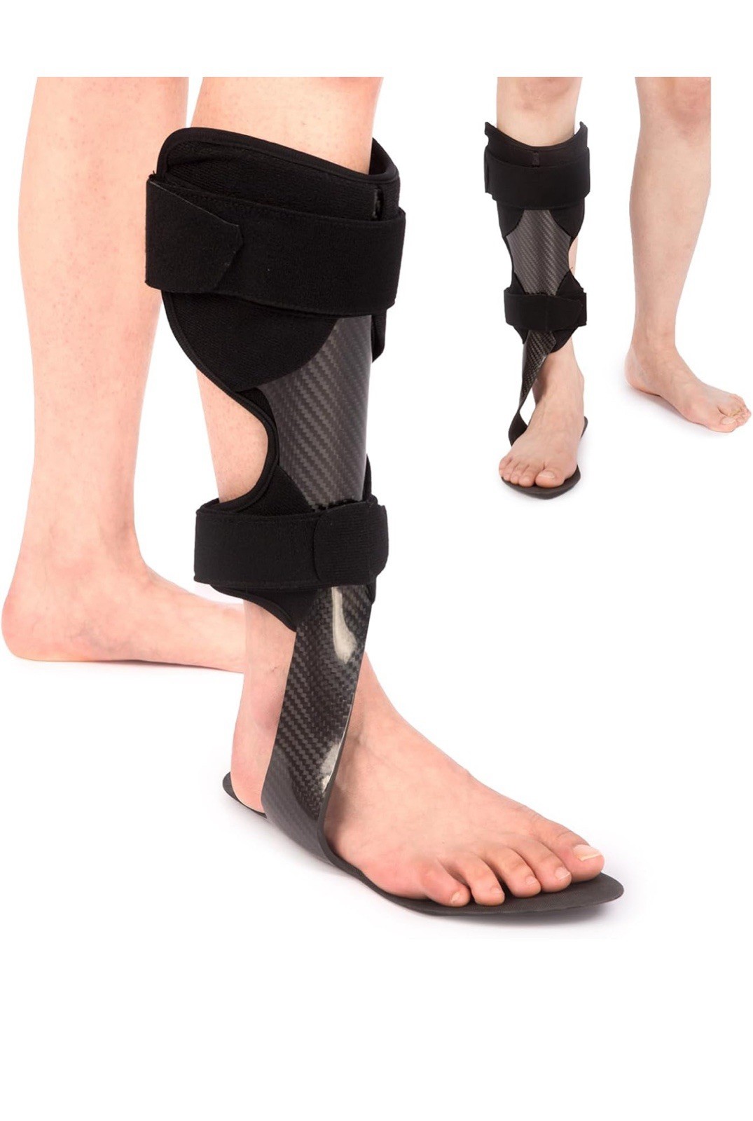 Carbon Fiber Ankle Foot Orthosis AFO Drop Foot Brace Support (Right ,Small)