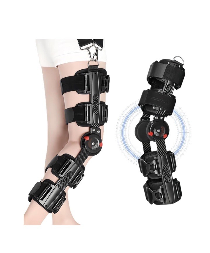 Carbon Fiber Unloader Knee Brace,HingedBrace Knee Immobilizer left & right adult